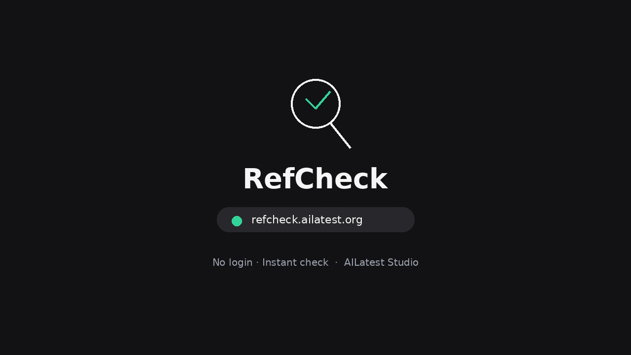 RefCheck checking a reference list